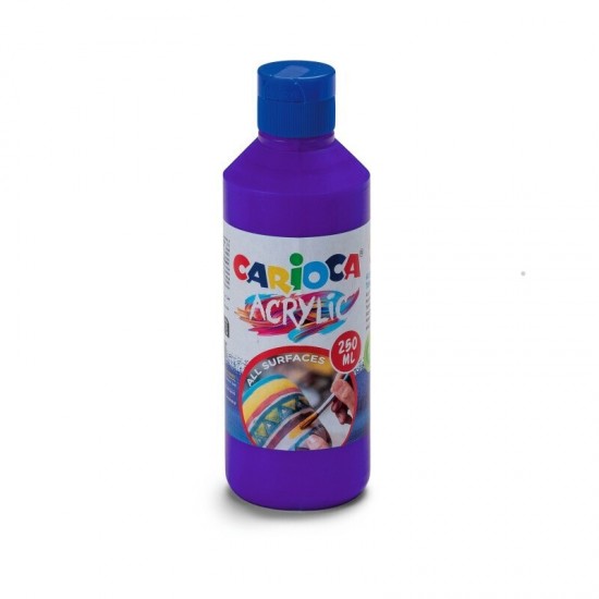 Carioca Ακρυλικό Χρώμα Ζωγραφικής Violet 250ml (1034043118)