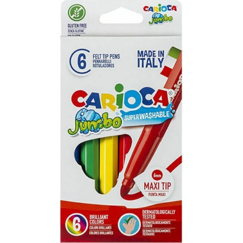 Carioca jumbo maxi μαρκαδόροι χοντροί 6 τμχ (10340568) Carioca jumbo maxi μαρκαδόροι χοντροί 6 τμχ (10340568)