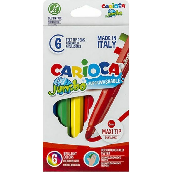 Carioca jumbo maxi μαρκαδόροι χοντροί 6 τμχ (10340568) Carioca jumbo maxi μαρκαδόροι χοντροί 6 τμχ (10340568)