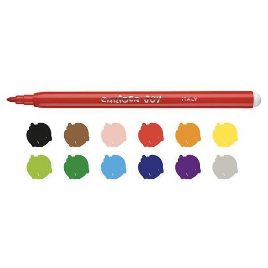Carioca Joy Μαρκαδόροι Ζωγραφικής Λεπτοί 12 Χρώματα (10340614) Carioca Joy Μαρκαδόροι Ζωγραφικής Λεπτοί 12 Χρώματα (10340614)