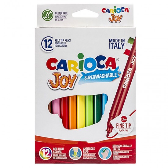 Carioca Joy Μαρκαδόροι Ζωγραφικής Λεπτοί 12 Χρώματα (10340614) Carioca Joy Μαρκαδόροι Ζωγραφικής Λεπτοί 12 Χρώματα (10340614)