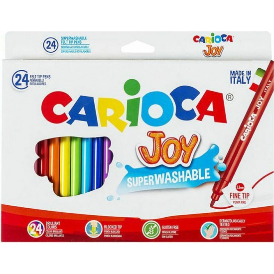 Carioca Joy Μαρκαδόροι Ζωγραφικής Λεπτοί 24 Χρώματα (10340615)