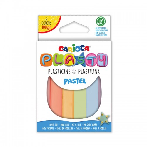 Carioca Πλαστελίνη Pastel 6 Χρώματα 100gr. (10342174)