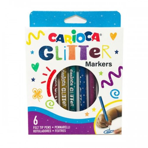 Carioca Μαρκαδόροι Ζωγραφικής Glitter 6 χρώματα (10342190)