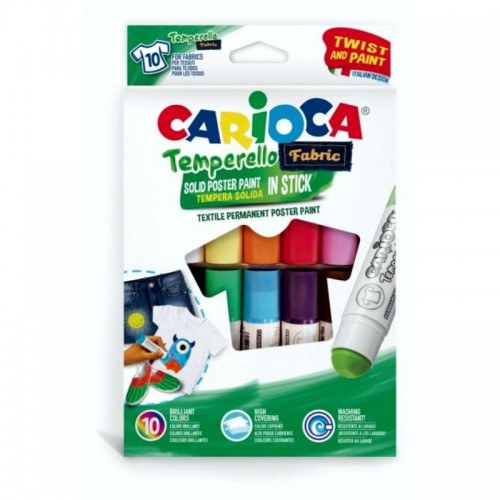 Carioca Temperello Fabric Σετ Μαρκαδόροι για Ύφασμα 10τμχ (10342324)