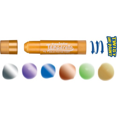 Carioca Temperello Metallic Πλενόμενοι Μαρκαδόροι Ζωγραφικής Χονδροί σε 6 Χρώματα (10342674)