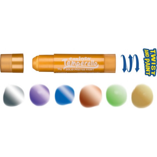 Carioca Temperello Metallic Πλενόμενοι Μαρκαδόροι Ζωγραφικής Χονδροί σε 6 Χρώματα (10342674)