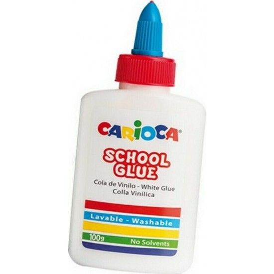 Carioca Υγρή Κόλλα School Glue Μεγάλου Μεγέθους 100gr Χωρίς Διαλύτες (10342768)