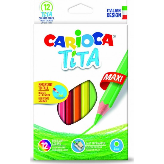 Carioca Tita Maxi Ξυλομπογιές με Χοντρή Μύτη 12τμχ (10342789)