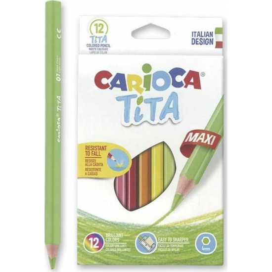 Carioca Tita Maxi Ξυλομπογιές με Χοντρή Μύτη 12τμχ (10342789)