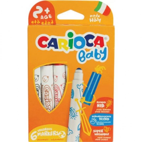 Carioca Μαρκαδόροι Ζωγραφικής Baby Jumbo 6 Τεμ. (10342813)
