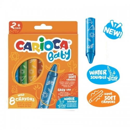 Carioca Κραγιόν Κέρινα Baby Jumbo (2) 8 Χρωμ. (Water Soluble-Super Soft) (10342892)