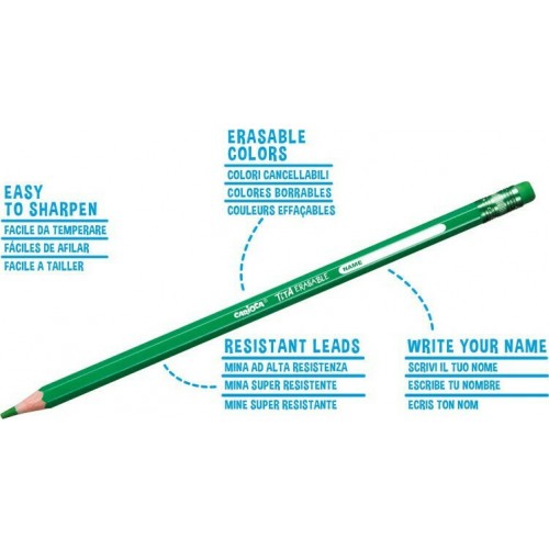 Carioca Tita Erasable Ξυλομπογιές με Γόμα 12τμχ (10342897)