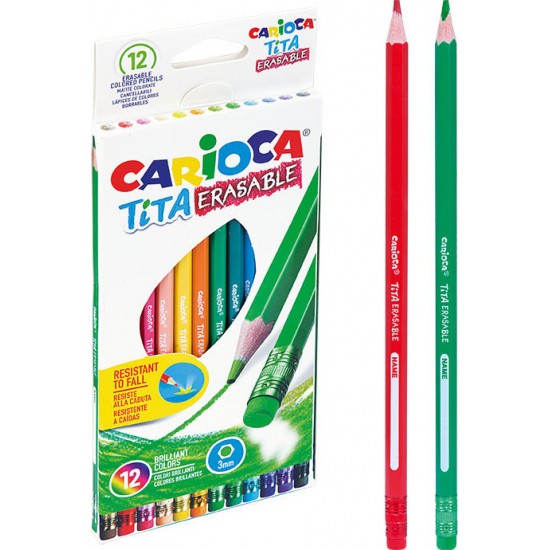 Carioca Tita Erasable Ξυλομπογιές με Γόμα 12τμχ (10342897)