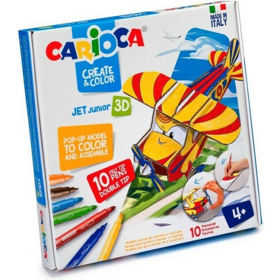 Carioca Σετ Ζωγραφικής  Χαρτοκοπτικής Create & Color Jet Junior (10342904)