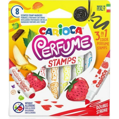 Carioca Perfume Stamps Πλενόμενοι Αρωματικοί Μαρκαδόροι Ζωγραφικής 8 Χρώματα (10342988)