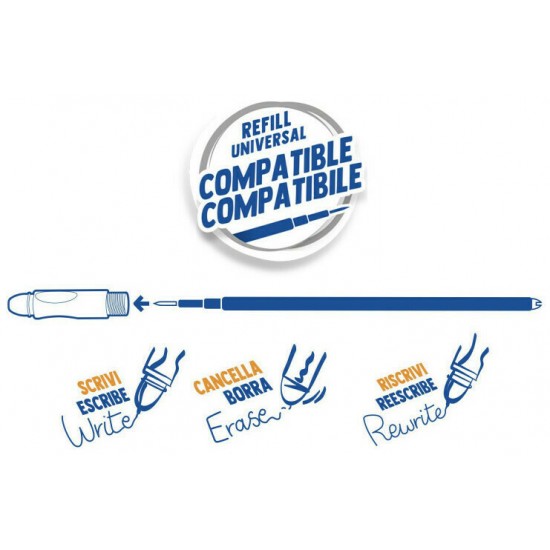 Carioca Oops Erasable Ανταλλακτικό Μελάνι για Στυλό σε Μπλε χρώμα 3τμχ (1034304102)