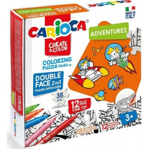 Carioca Σετ Ζωγραφικής Puzzle 35Τεμ.Adventures (10343045)