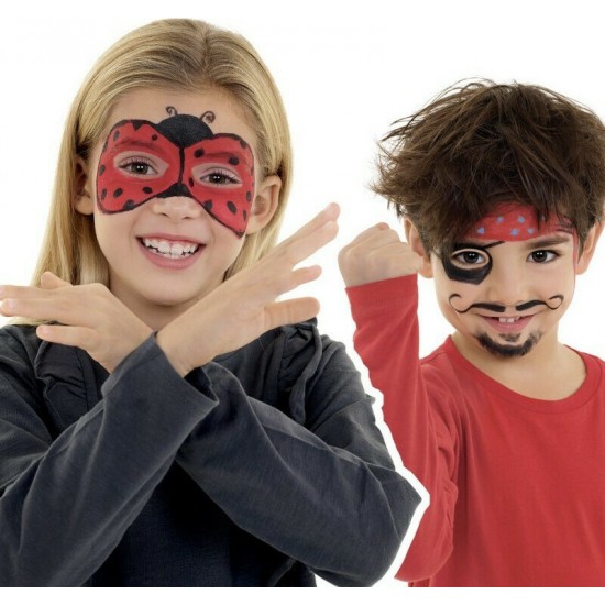 Carioca Maskup Βαφές Προσώπου Κόκκινο Μπλε Μαύρο Τεμάχια 3 (10343050)