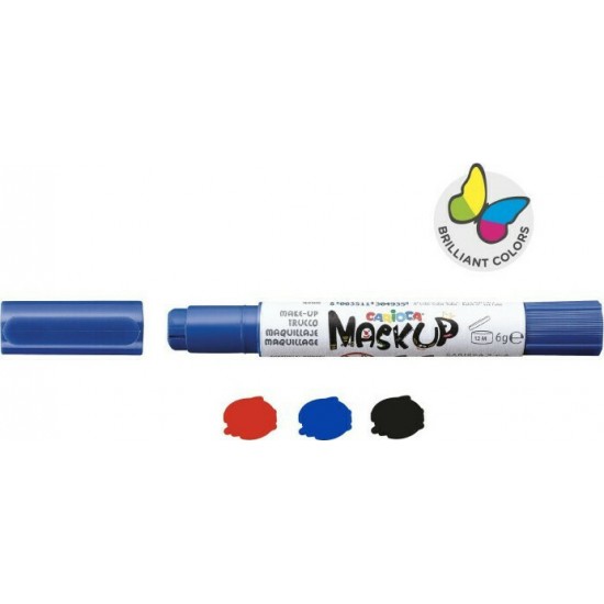 Carioca Maskup Βαφές Προσώπου Κόκκινο Μπλε Μαύρο Τεμάχια 3 (10343050)