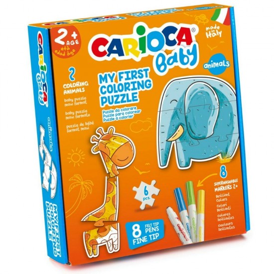 Carioca Σετ Ζωγραφικής Baby Coloring Puzzle Animals (10343079)