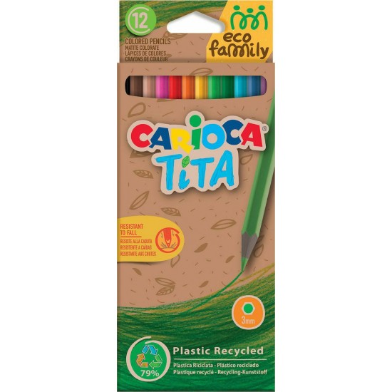 Carioca Tita Eco Family Σετ Ξυλομπογιές 12τμχ (10343097)