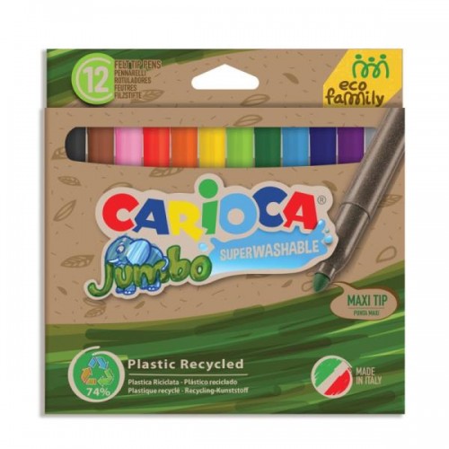 Carioca Eco Family Joy Μαρκαδόροι Ζωγραφικής 12 Χρώματα (10343101)