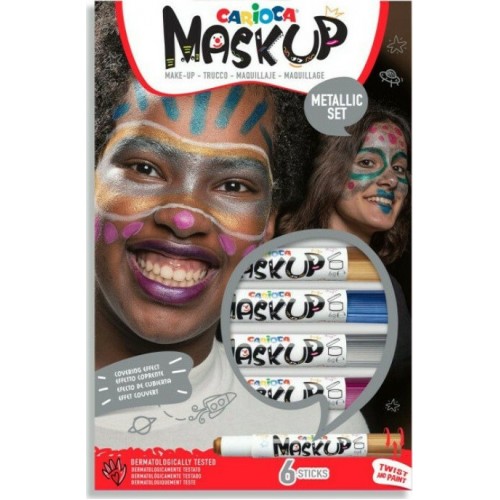 Carioca Mask Up Metallic Χρώματα Προσώπου Σετ 6τμx (10343155) Carioca Mask Up Metallic Χρώματα Προσώπου Σετ 6τμx (10343155)