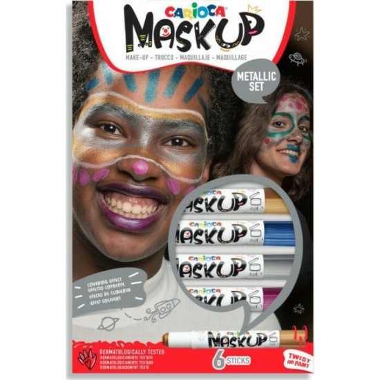 Carioca Mask Up Metallic Χρώματα Προσώπου Σετ 6τμx (10343155)