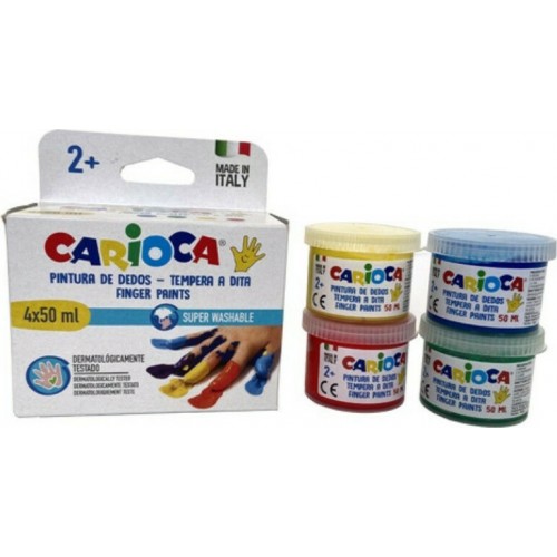 Carioca Δακτυλομπογιες  (2) 4Χρωμ X 50Ml (10343173)