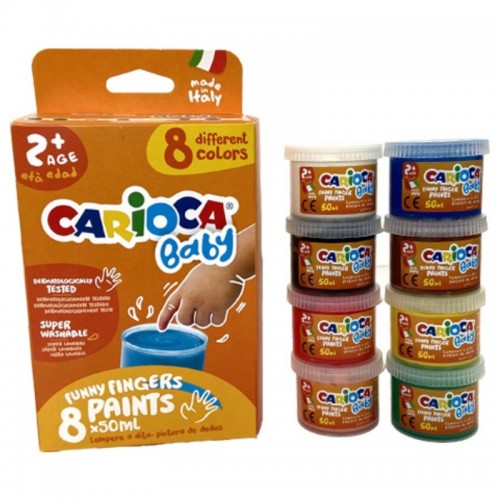 Carioca Δακτυλομπογιες Baby (2) 8Χρωμ X 50Ml (10343174)