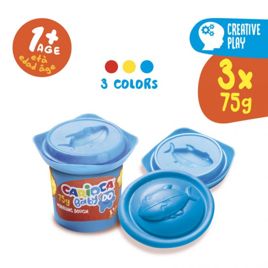 Carioca Πλαστοζυμαράκια BABY 43179 1 ΣΕΤ 3τεμ Χ 75gr (από 1έτους) (10343179) Carioca Πλαστοζυμαράκια BABY 43179 1 ΣΕΤ 3τεμ Χ 75gr (από 1έτους) (10343179)