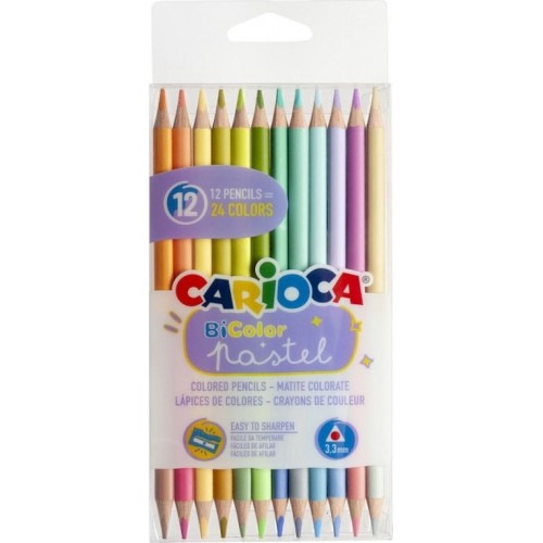 Carioca Ξυλομπογιές Bicolor pastel 12τμχ/24χρώμ. (10343309)