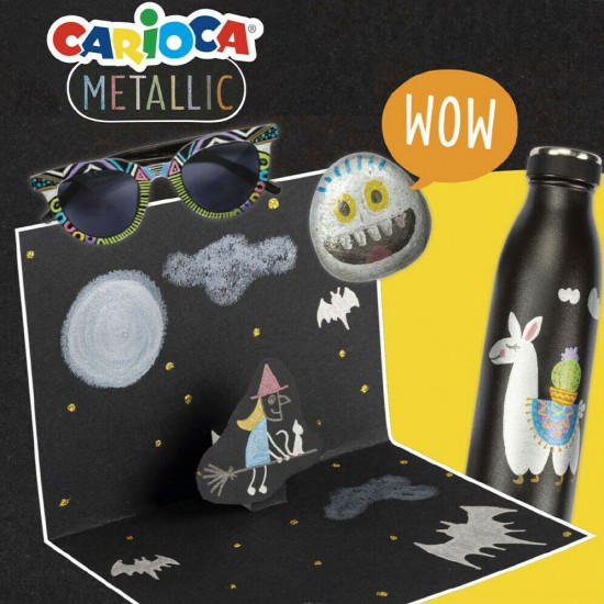 Carioca Metallic Ready Tempera Πολύχρωμες σε Βαζάκι 25ml (103KO026)