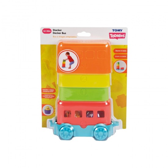 As Tomy Βρεφικό Παιχνίδι Λεωφορεία Σε Πυραμίδα (1000-73220)