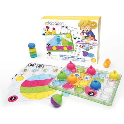 As Lalaboom Βρεφικό Παιχνίδι Πίνακας Παιχνιδιού Με 10Τμχ Χάντρες  (1000-86150)