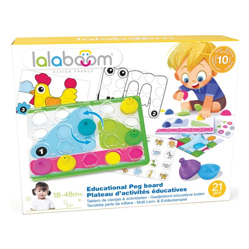As Lalaboom Βρεφικό Παιχνίδι Πίνακας Παιχνιδιού Με 10Τμχ Χάντρες  (1000-86150)