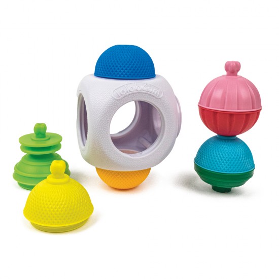 As Lalaboom Βρεφικό Παιχνίδι Μίνι Κύβος Με 4Τμχ Χάντρες (1000-86161)