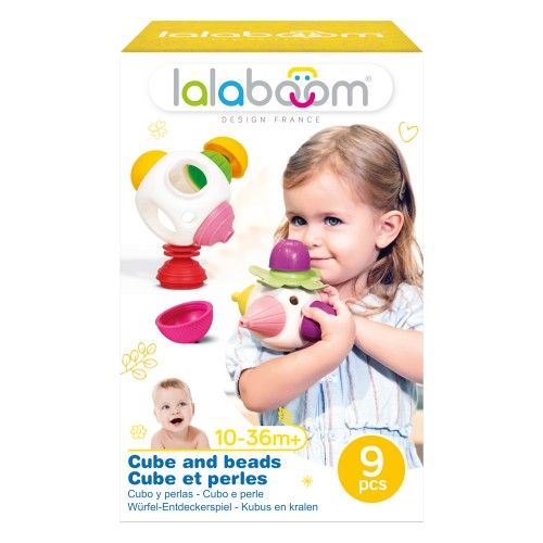 As Lalaboom Βρεφικό Παιχνίδι Μίνι Κύβος Με 4Τμχ Χάντρες (1000-86161)