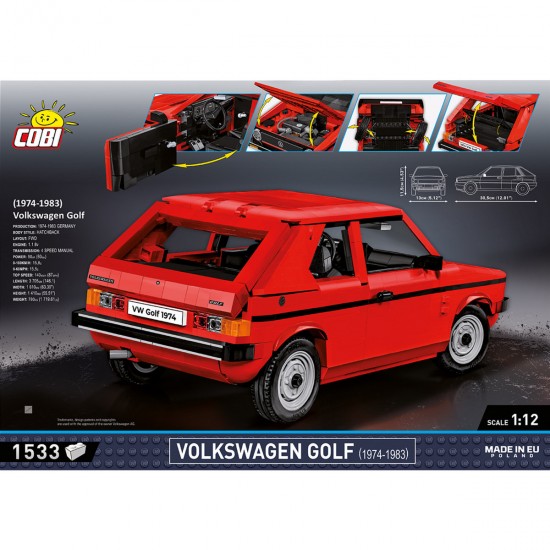 Cobi Volkswagen Golf (1974-1983) 1:12(COBI-24359)