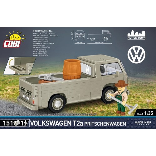 Cobi Volkswagen T2A Pickup Truck(COBI-24618)