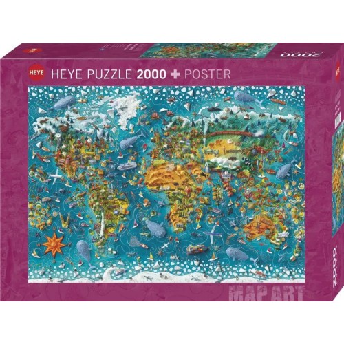 Puzzle MAP ART MINIATURE WORLD (29983)
