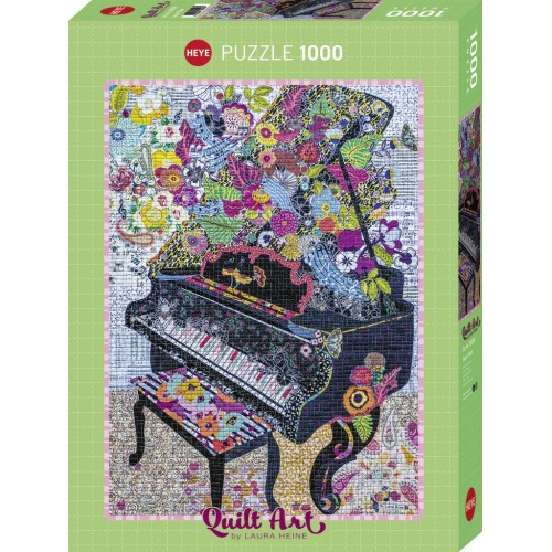 Puzzle Quilt Art Sewn Piano (30026)