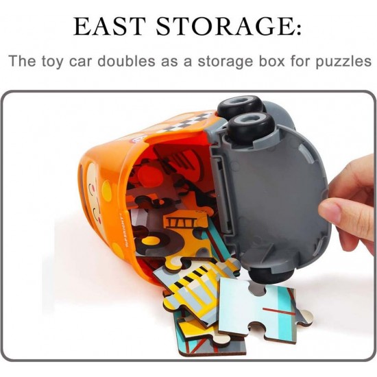 TOP BRIGHT Wooden Puzzles in School Bus (460006)