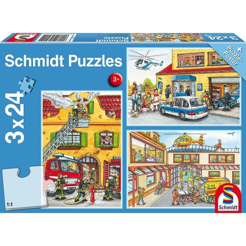 Παιδικό Puzzle Fire Engine & Police (56215)