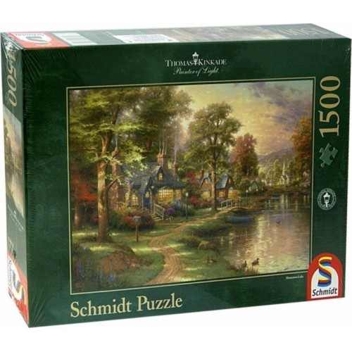 Puzzle Kinkade Σπίτι στη λίμνη (57452)