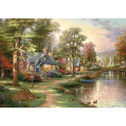 Puzzle Kinkade Σπίτι στη λίμνη (57452)