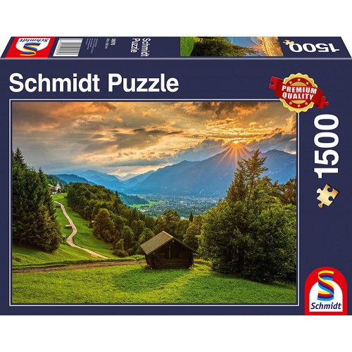 Puzzle  Δύση στα βουνά (58970)