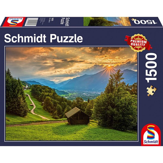 Puzzle  Δύση στα βουνά (58970)