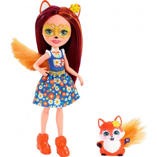 Mattel Enchantimals Κούκλα Και Ζωάκι Φιλαράκι Felicity Fox And Flick (DVH87/FXM71)